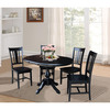 International Concepts Round Dining Table, 36 in W X 48 in L X 30.1 in H, Wood, Black K46-36RXT-11B-C10-4